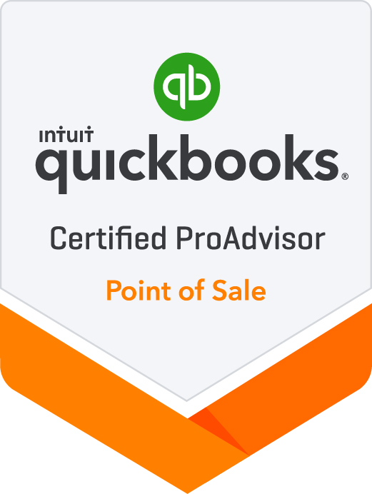 The orange Certified QuickBooks Point of Sale (POS) logo means a Certified QuickBooks ProAdvisor has passed a difficult training and test for using this product for inventory management for retailers and sometimes other industries such as manufacturers and wholesalers.